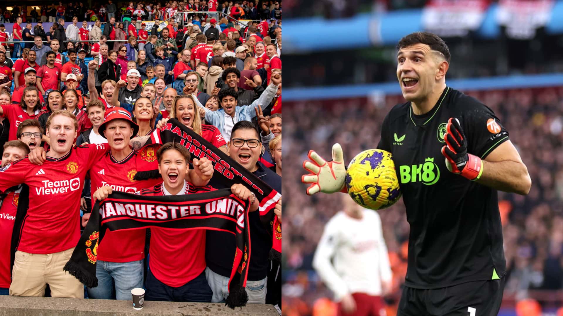 Los hinchas de Manchester United se burlaron de Dibu Martínez
