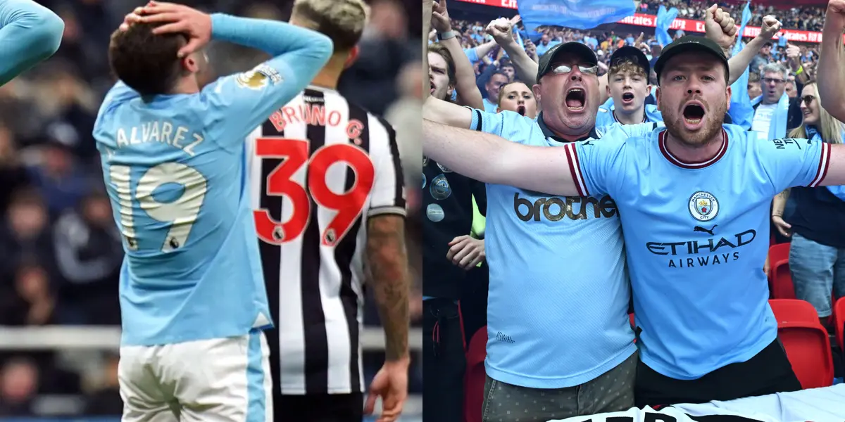 Los hinchas del Manchester City piden que vendan a Julián Álvarez