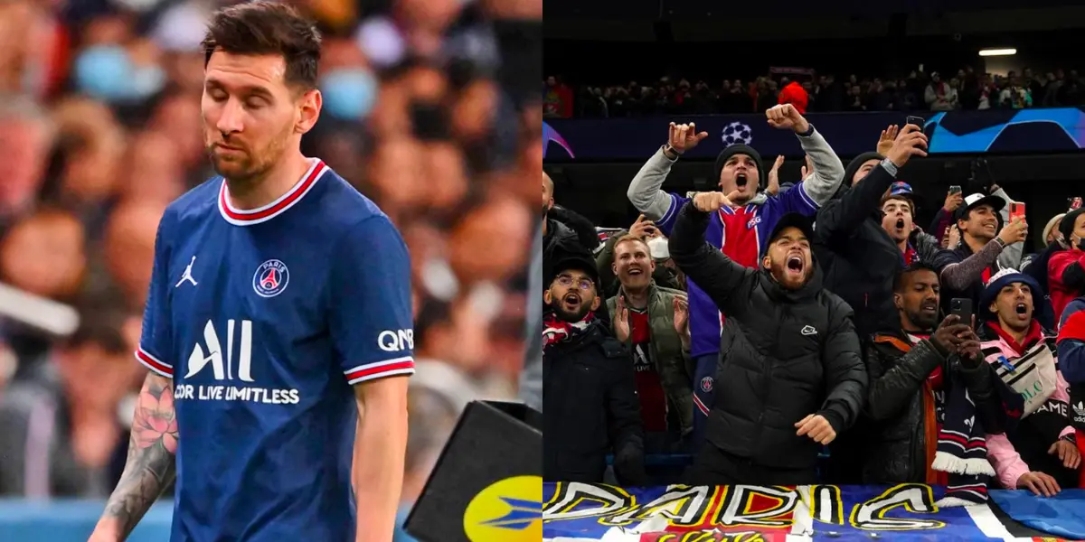 Los hinchas radicales colgaron una bandera con una indirecta hacia el capitán de la selección argentina