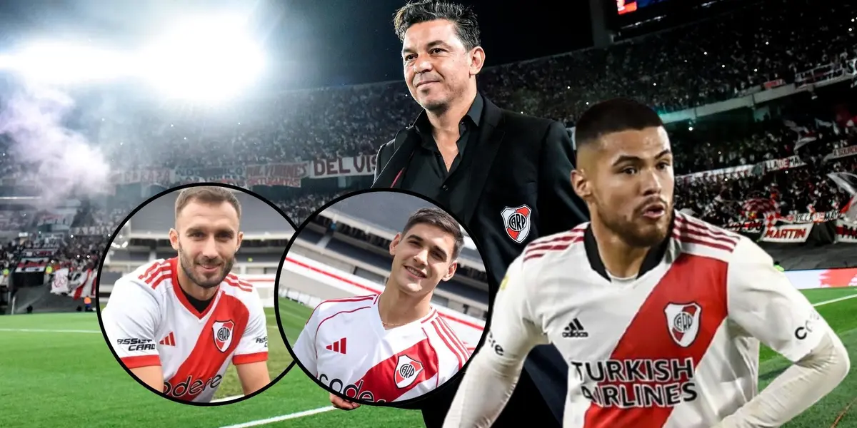 Lucas Martínez Quarta - Germán Pezzella - Marcelo Gallardo - Paulo Díaz (Foto: X)