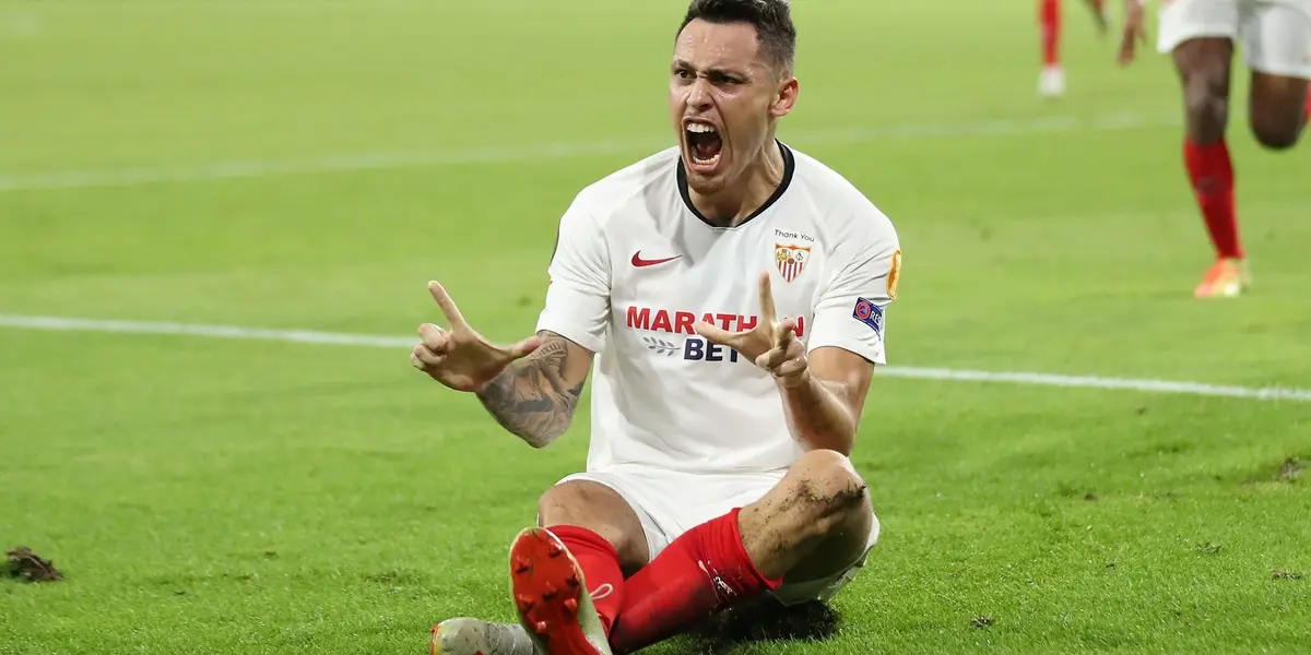 Lucas Ocampos marcó en la victoria 1 a 0 de Sevilla sobre Villarreal.