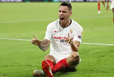 Lucas Ocampos marcó en la victoria 1 a 0 de Sevilla sobre Villarreal.