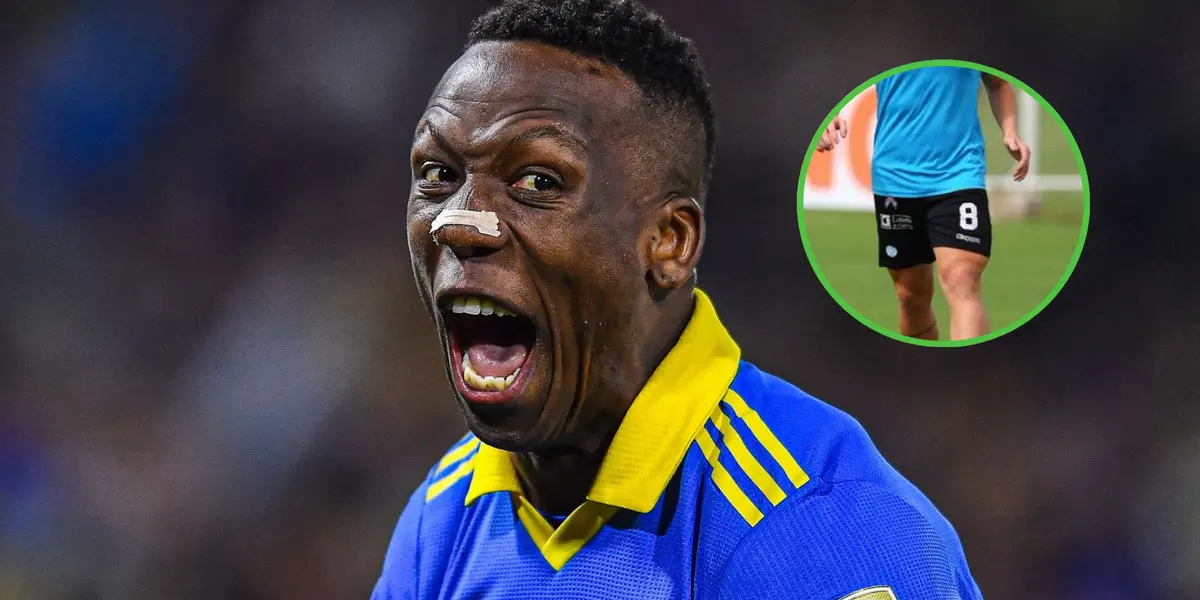 Luis Advíncula grita mientras usa la camiseta de Boca Juniors.