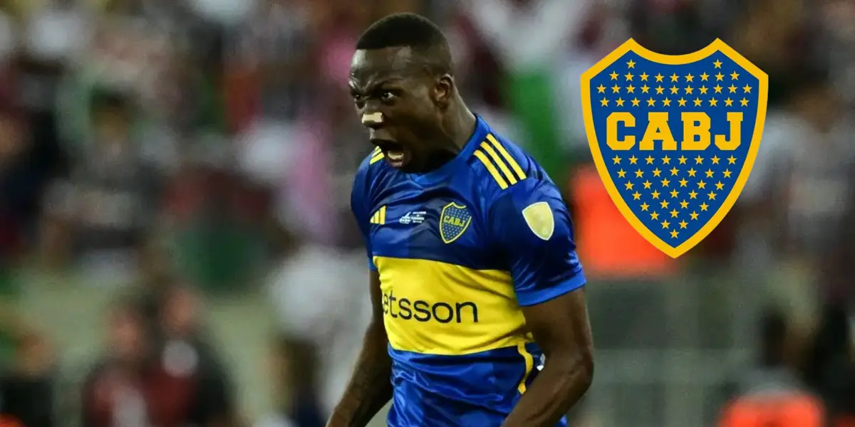 Luis Advíncula gritando un gol en Boca Juniors.