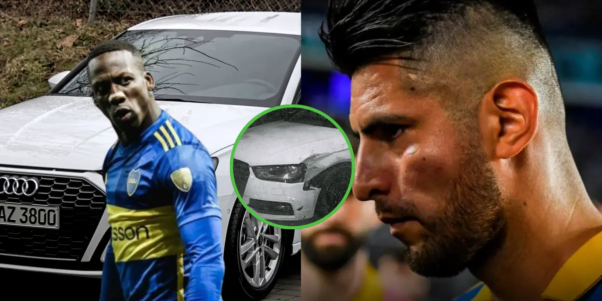 Luis Advíncula y Carlos Zambrano con la camiseta de Boca.