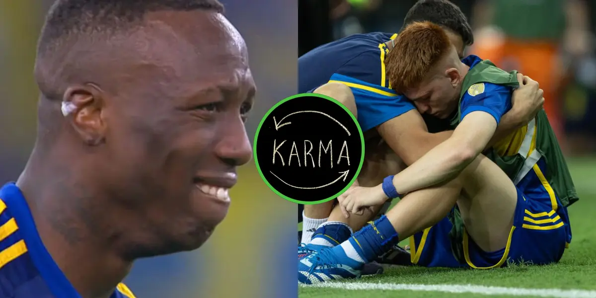 Luis Advíncula y Valentín Barco, desconsolados tras perder la final de la Copa Libertadores 2023.