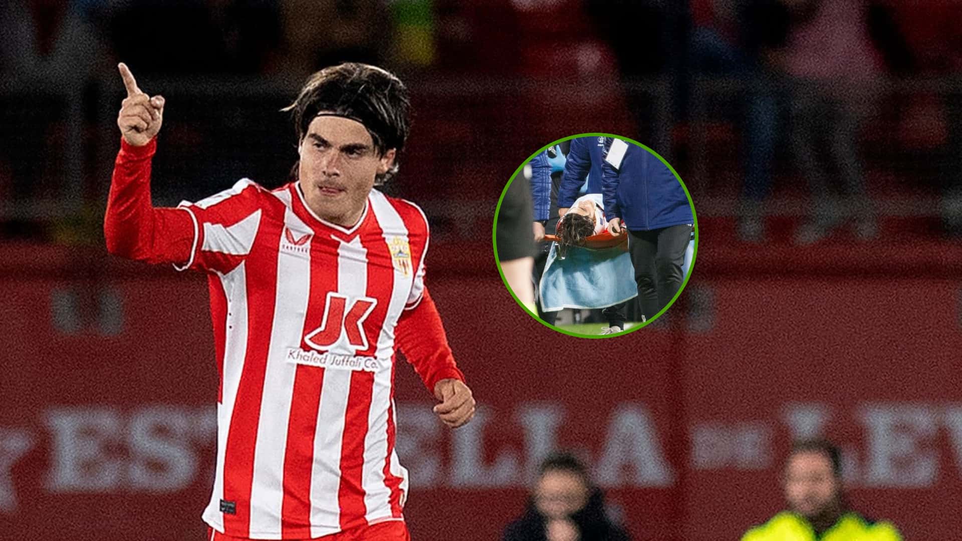 Luka Romero asustó a todos en Almería