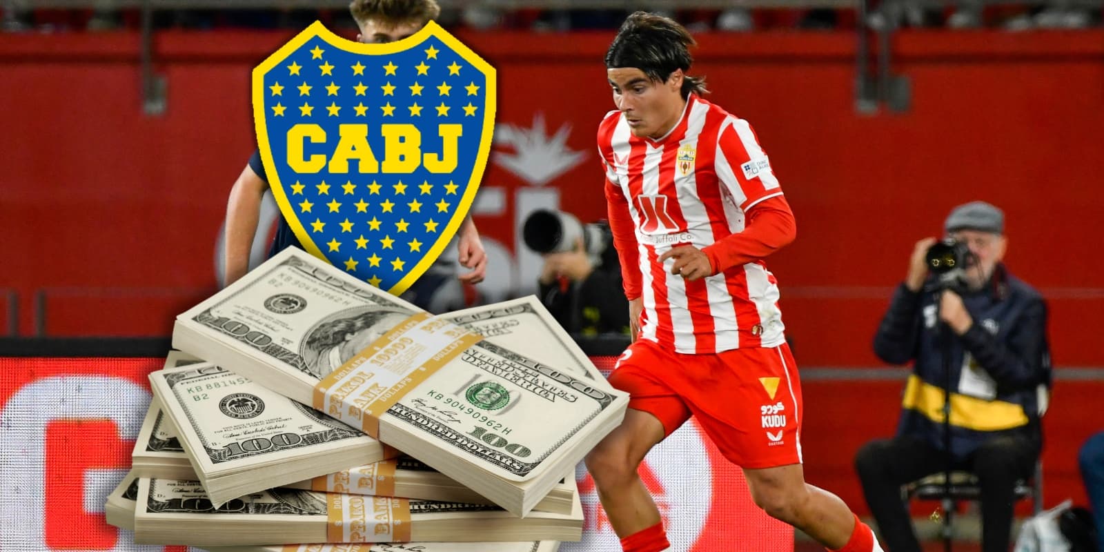 Luka Romero, el escudo de Boca y dólares.
