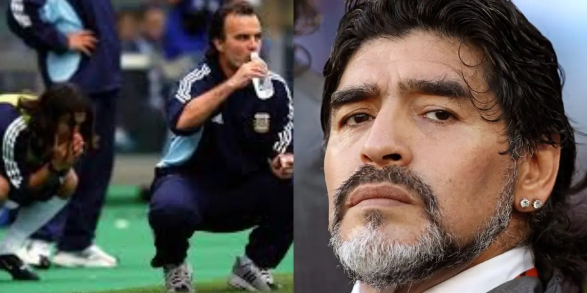 Marcelo Bielsa y Diego Maradona.