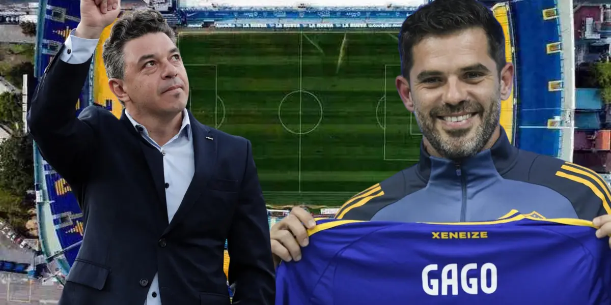 Marcelo Gallardo y Fernando Gago (Foto tomada de: Tres/Conmebol/Boca Juniors)