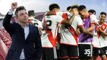 Marcelo Gallardo y jugadores de River Plate (Foto tomada de: Goal/Conmebol/River Plate)