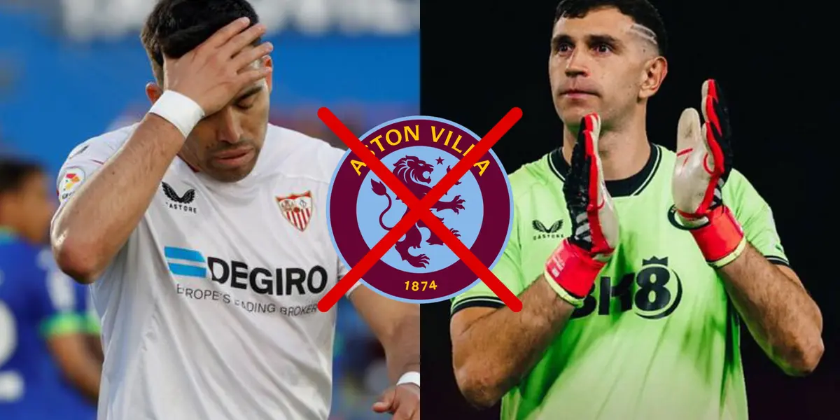 Marcos Acuña se toma la cabeza en Sevilla y Emiliano Martínez aplaude con Aston Villa