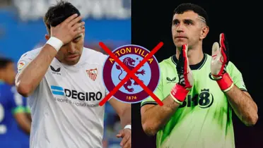 Marcos Acuña se toma la cabeza en Sevilla y Emiliano Martínez aplaude con Aston Villa