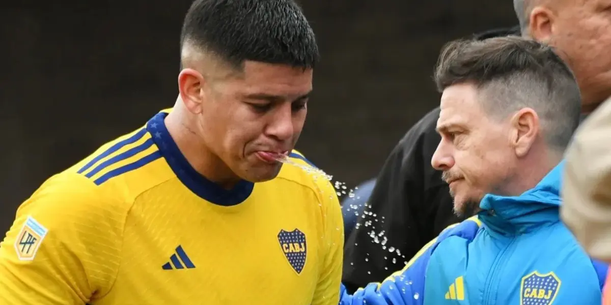 Marcos Rojo durante un partido de Boca.