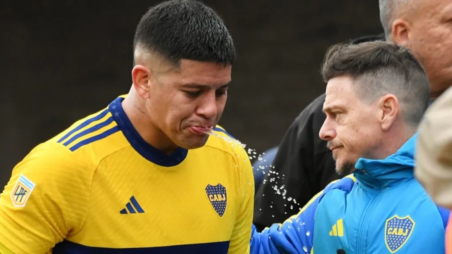 Marcos Rojo durante un partido de Boca.