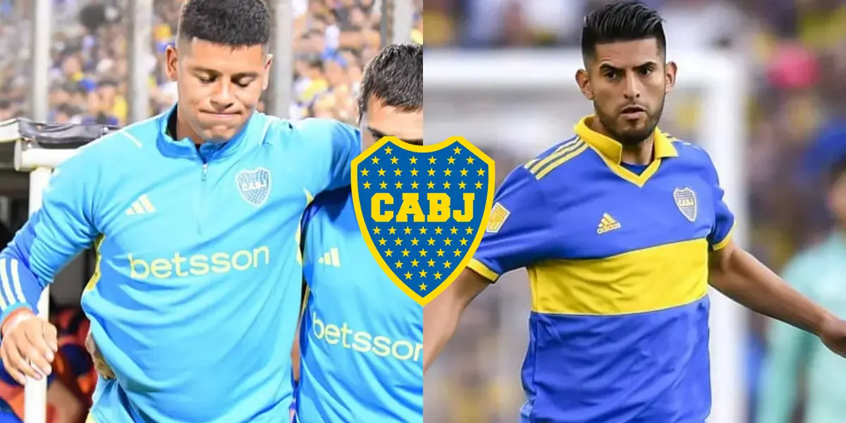 Marcos Rojo y Carlos Zambrano, en distintas etapas con Boca.