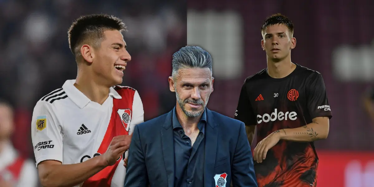 Martín Demichelis, Claudio Echeverri y Franco Mastantuono.