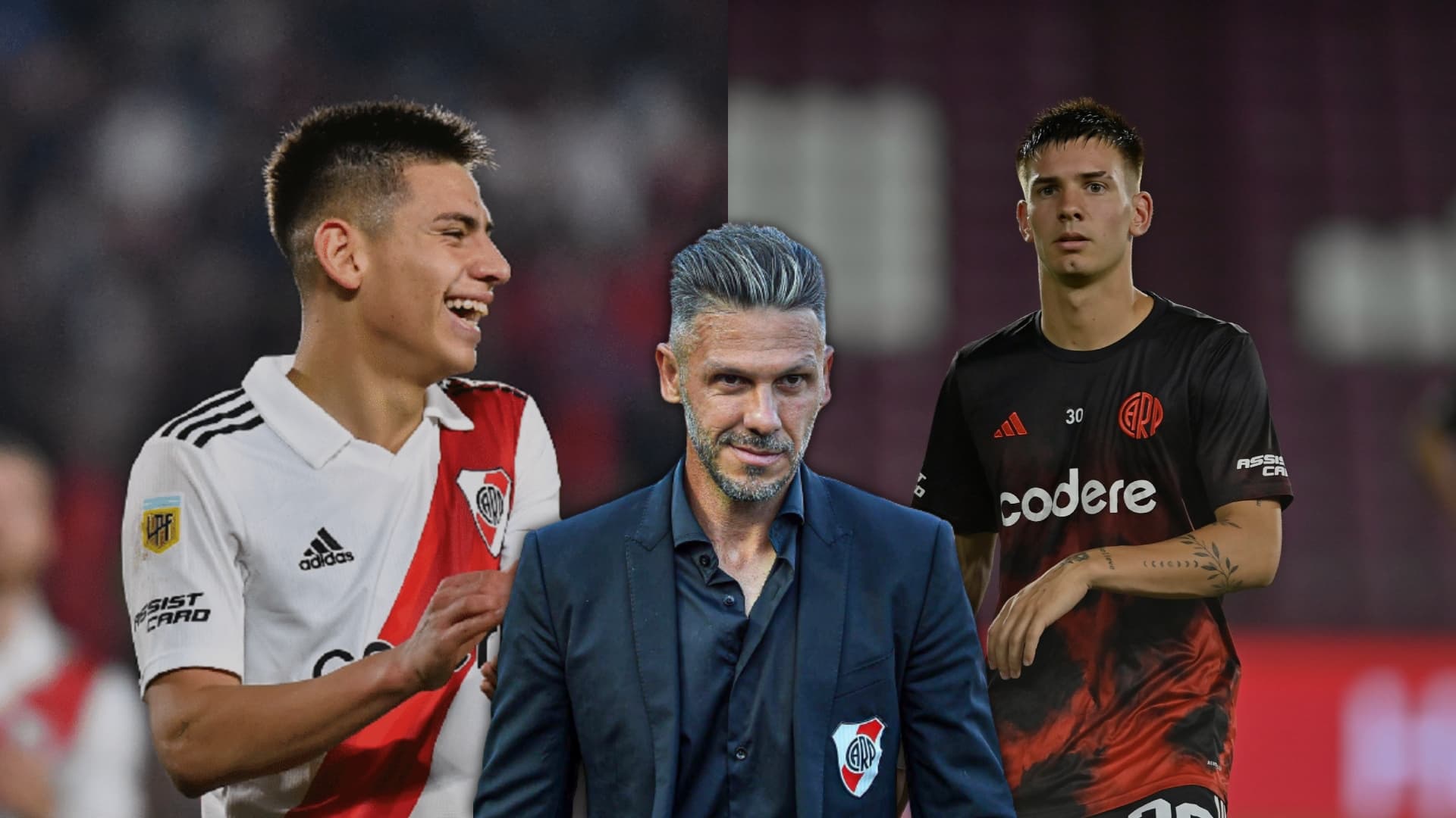 Martín Demichelis, Claudio Echeverri y Franco Mastantuono.