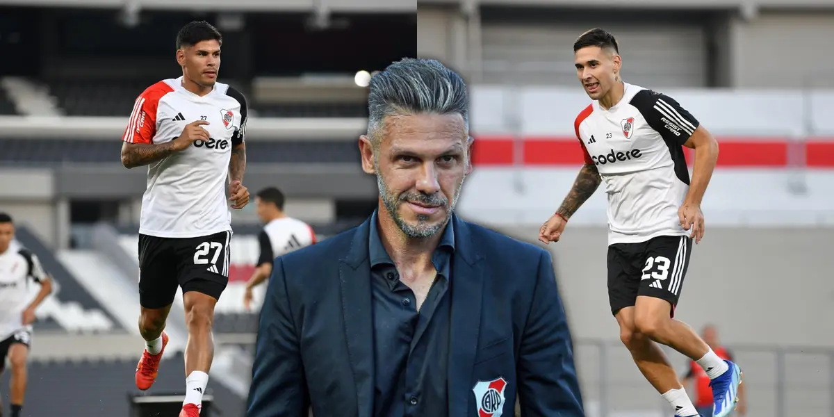 Martín Demichelis con Agustín Sant'Anna y Rodrigo Villagra.