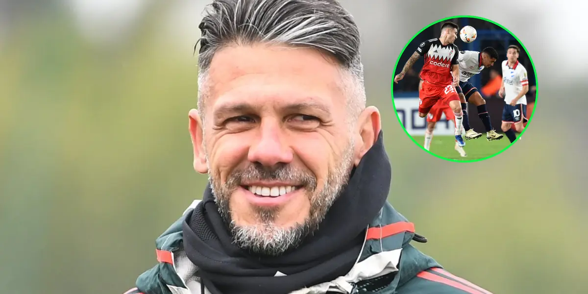 Martín Demichelis con la campera de River.