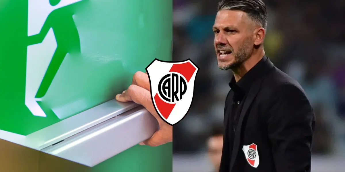 Martín Demichelis dando indicaciones en River.