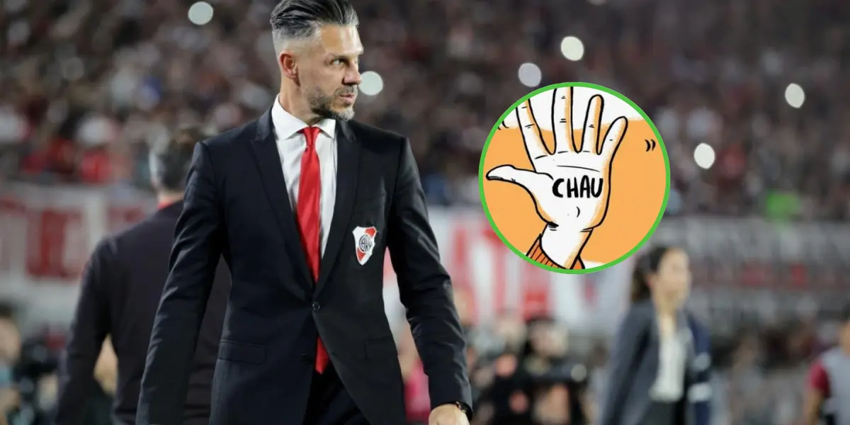 Martín Demichelis dirigiendo a River.