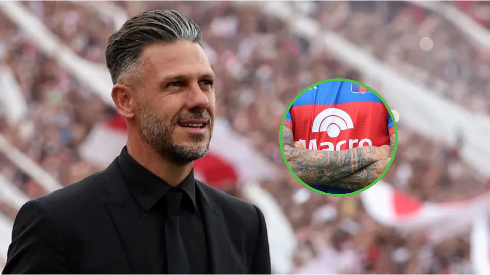 Martín Demichelis durante un partido de River.