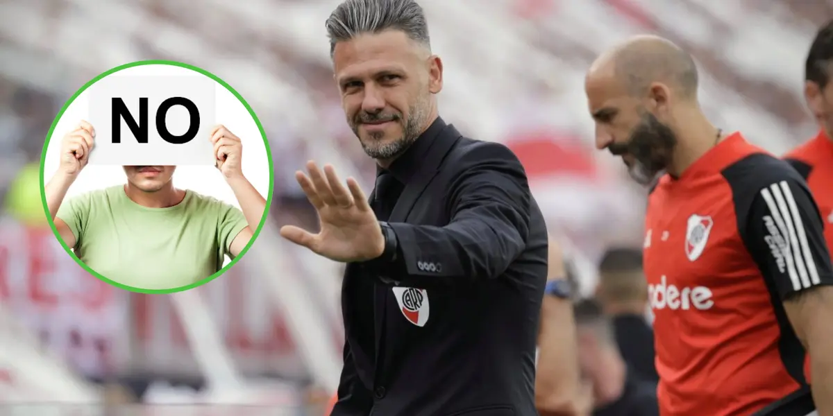 Martín Demichelis saluda en un partido de River.