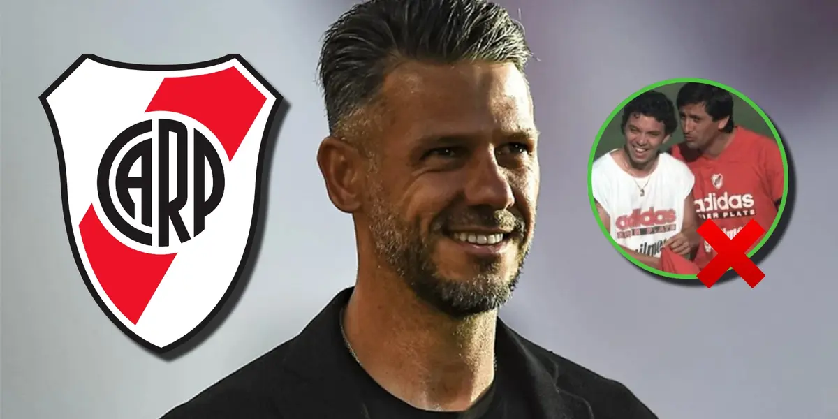 Martín Demichelis sonríe durante un partido.