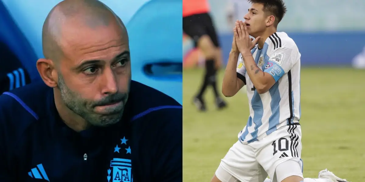 Mascherano le dio un golpe bajo a Echeverri
