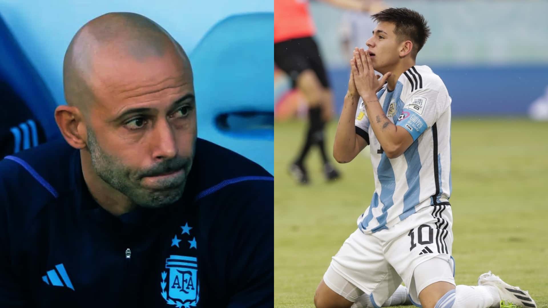 Mascherano le dio un golpe bajo a Echeverri