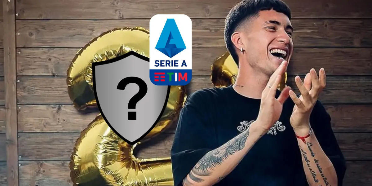 Matías Soulé festejando su cumpleaños número 21