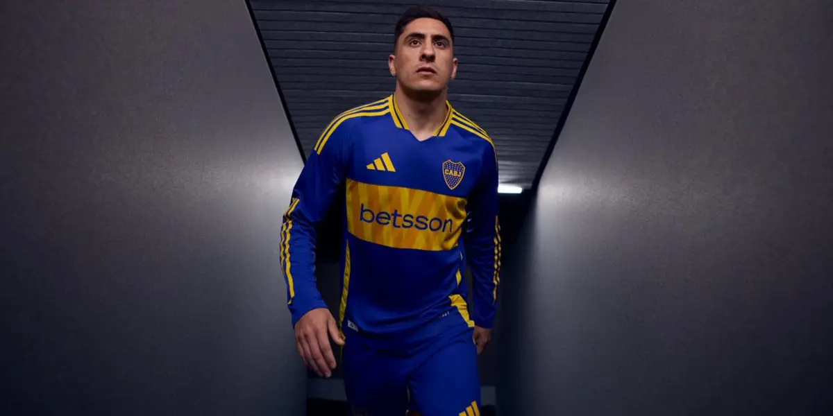Merentiel con la nueva camiseta de Boca.(Foto: @BocaJrsOficial)