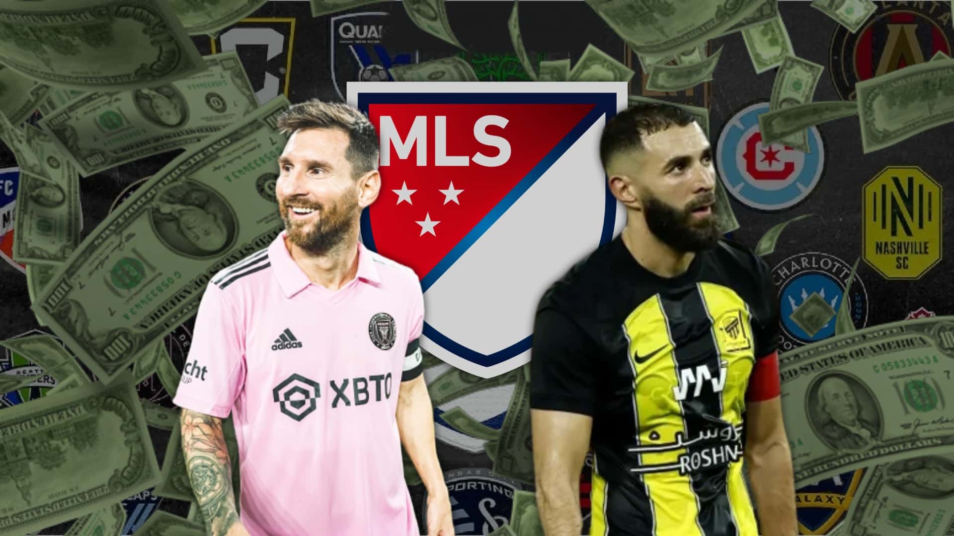 Messi gana 50 millones, lo que ganaría Benzema en la MLS.