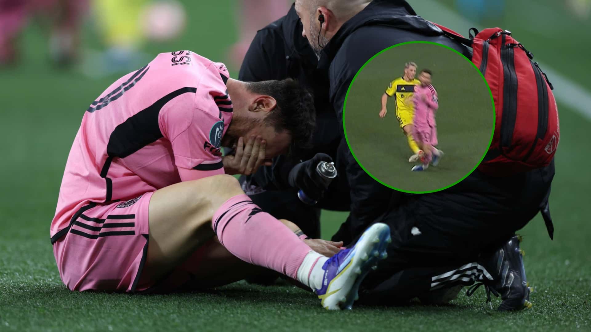 Messi recibió un planchazo criminal que lo pudo haber mandado al hospital