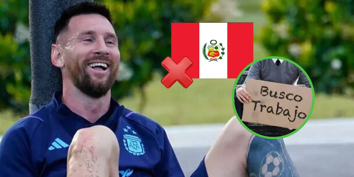 Messi riendo con ropa de la Selección Argentina.