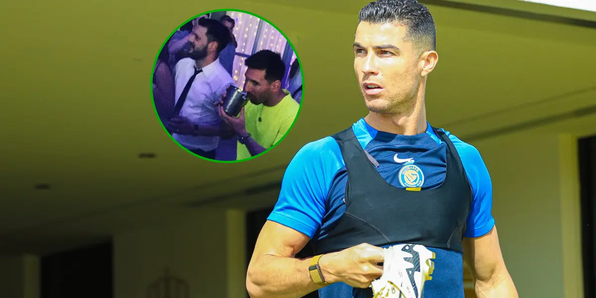 Messi se mostró con una bebida alcohólica a días del debut