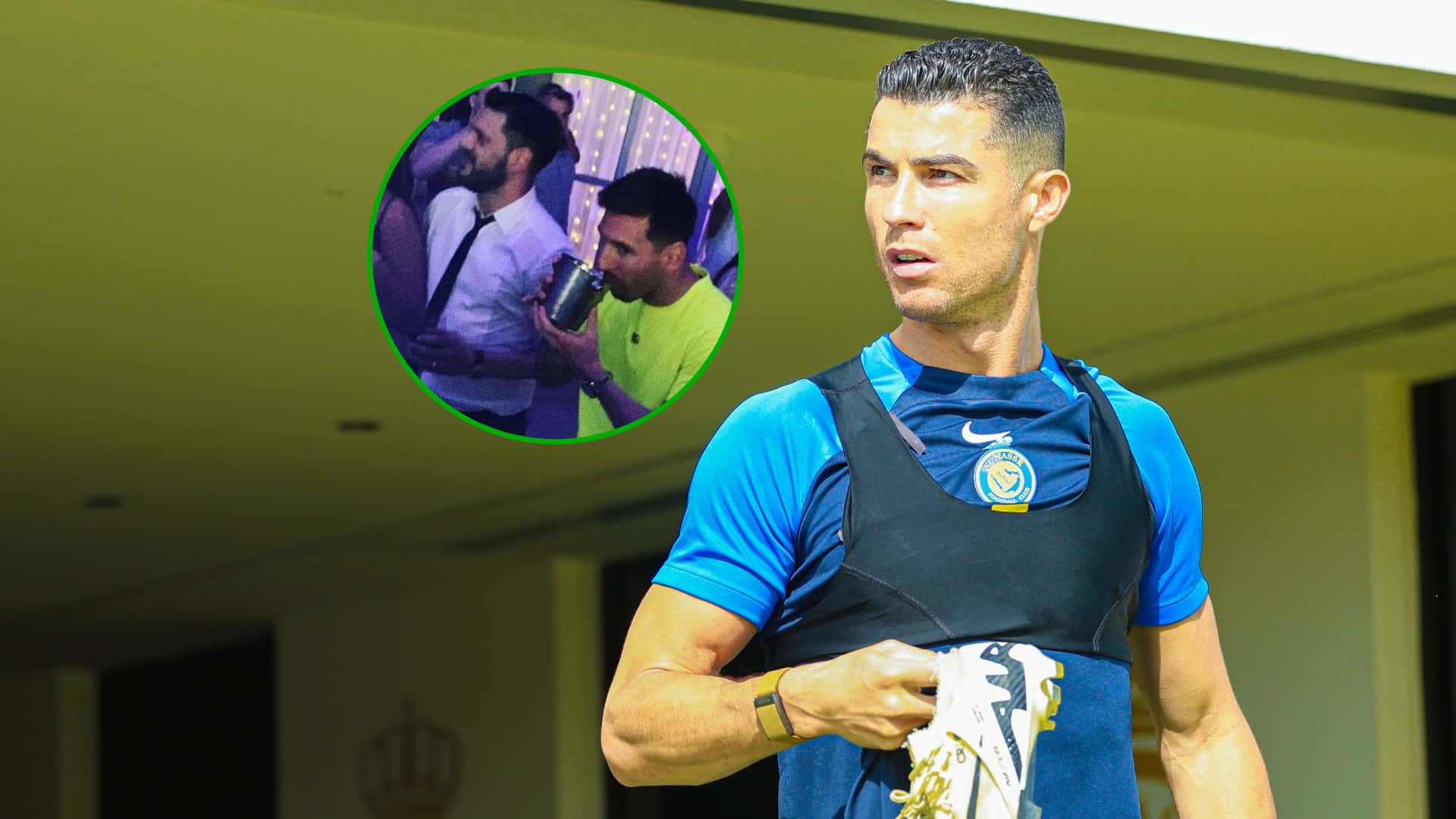 Messi se mostró con una bebida alcohólica a días del debut