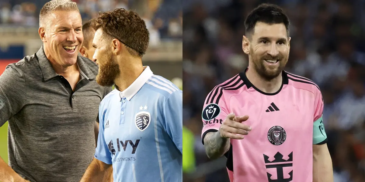 Messi sonriendo con la camiseta del Inter Miami