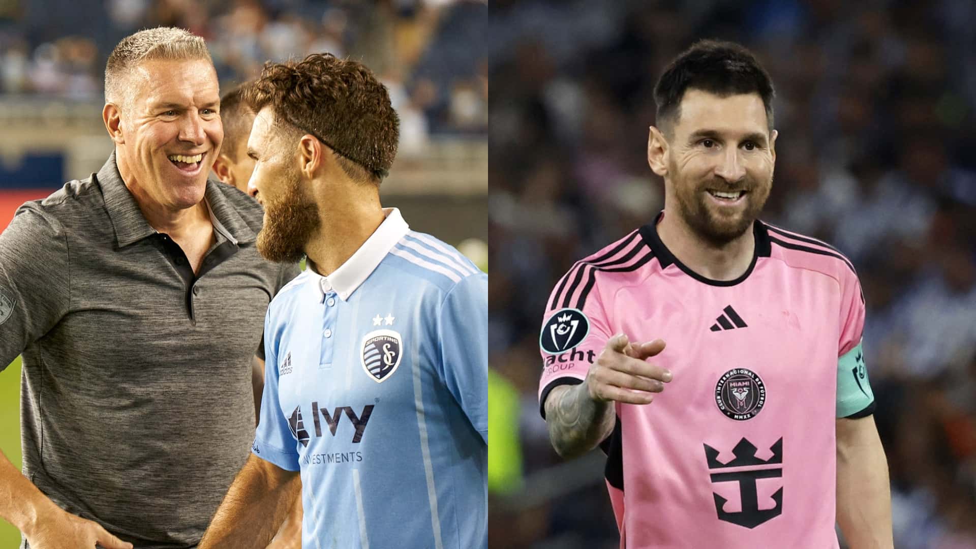 Messi sonriendo con la camiseta del Inter Miami