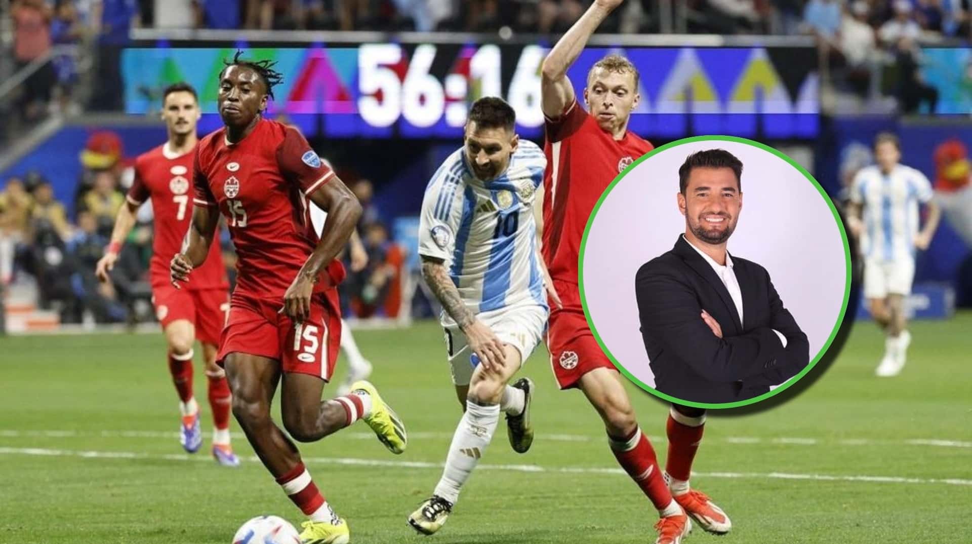 Messi vs Canadá en la Copa América.