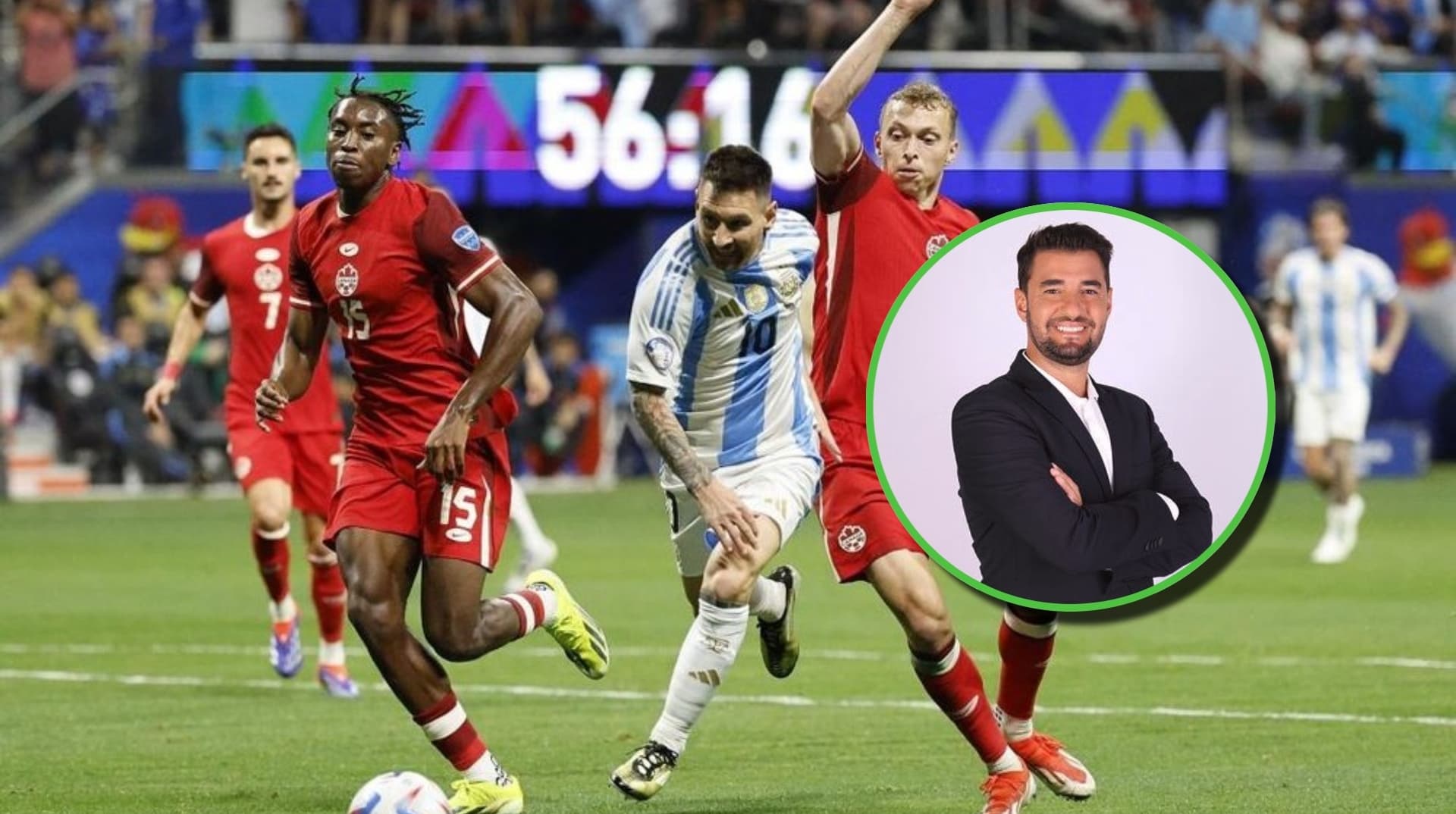 Messi vs Canadá en la Copa América.
