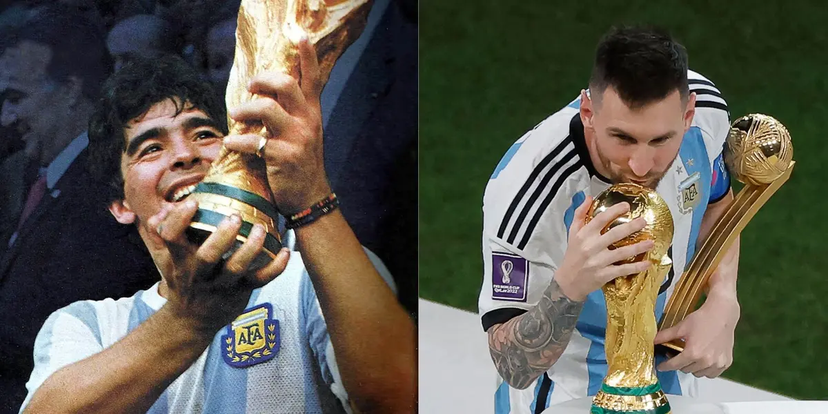 Messi vs. Maradona en mundiales.