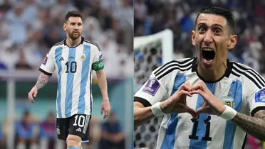 Messi y Di María en la Selección Argentina.