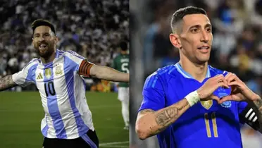 Messi y Di María en la Selección Argentina.