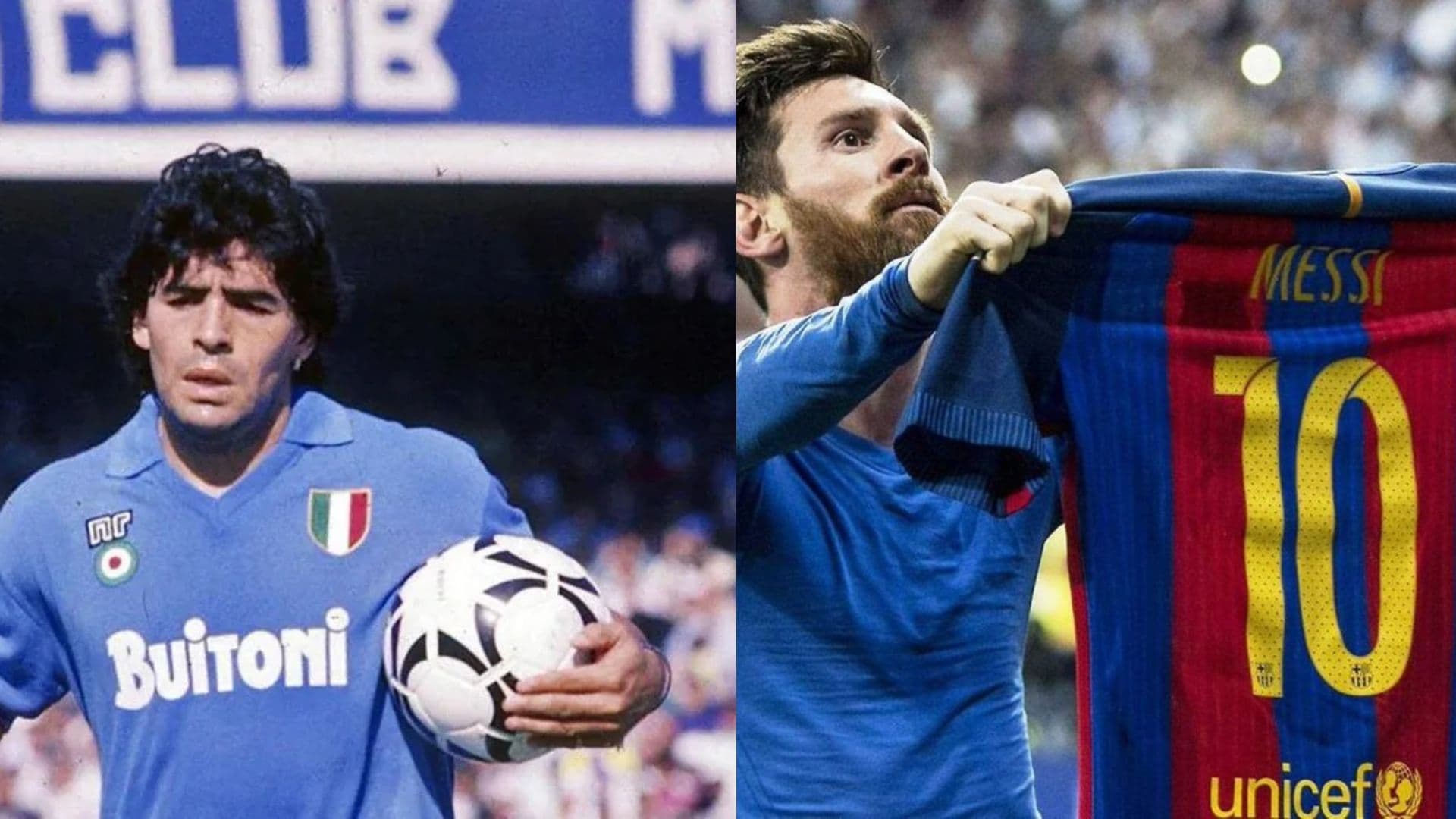 Messi y Maradona.