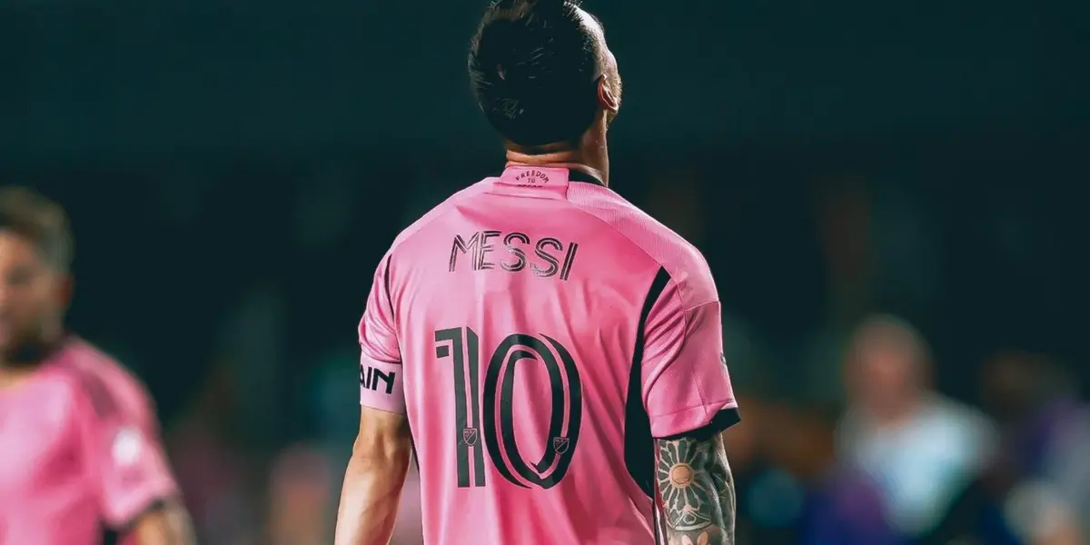 Messi y su festejo de gol (Captura X).