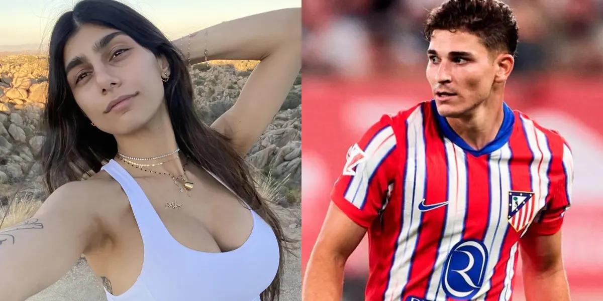 Mia Khalifa y Julián Álvarez