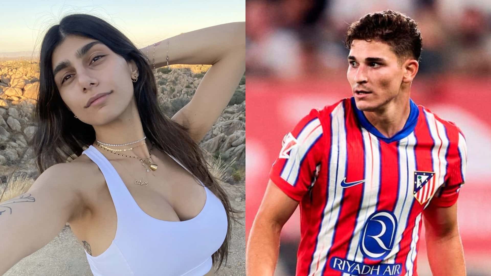 Mia Khalifa y Julián Álvarez