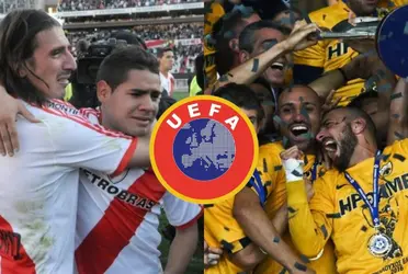 Mientras formó parte del suceso más duro en la historia del Millonario, ahora uno de sus protagonistas brilla en el Viejo Continente.